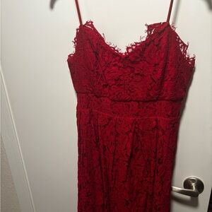 Chicwish Scarlet Lace Midi Dress